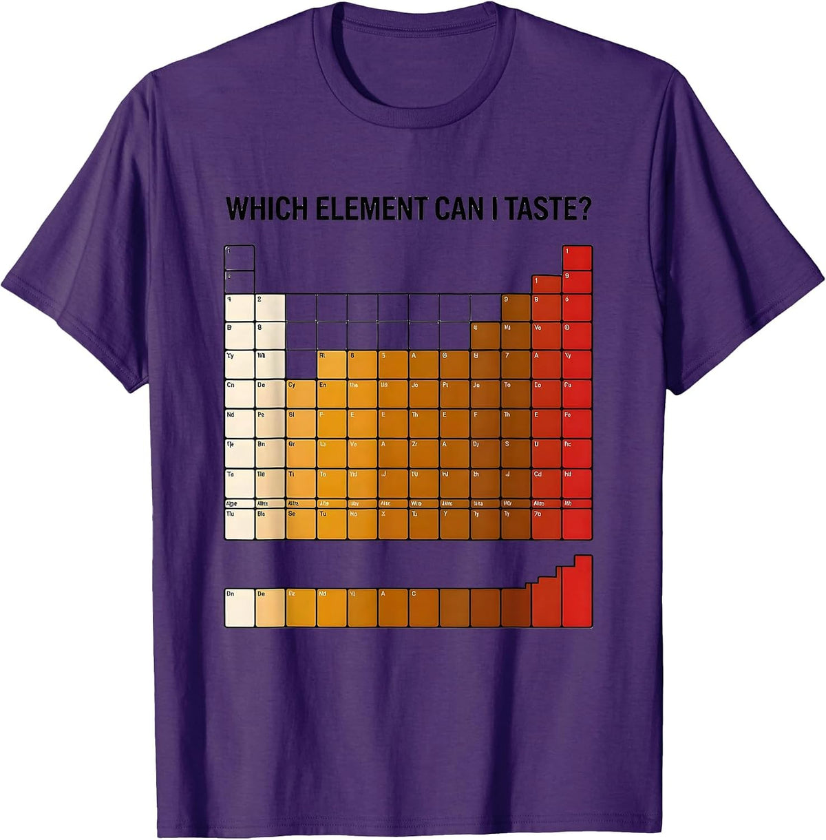 Men's Which Element Can I Taste Funny Periodic Table Science T-Shirt - Purple