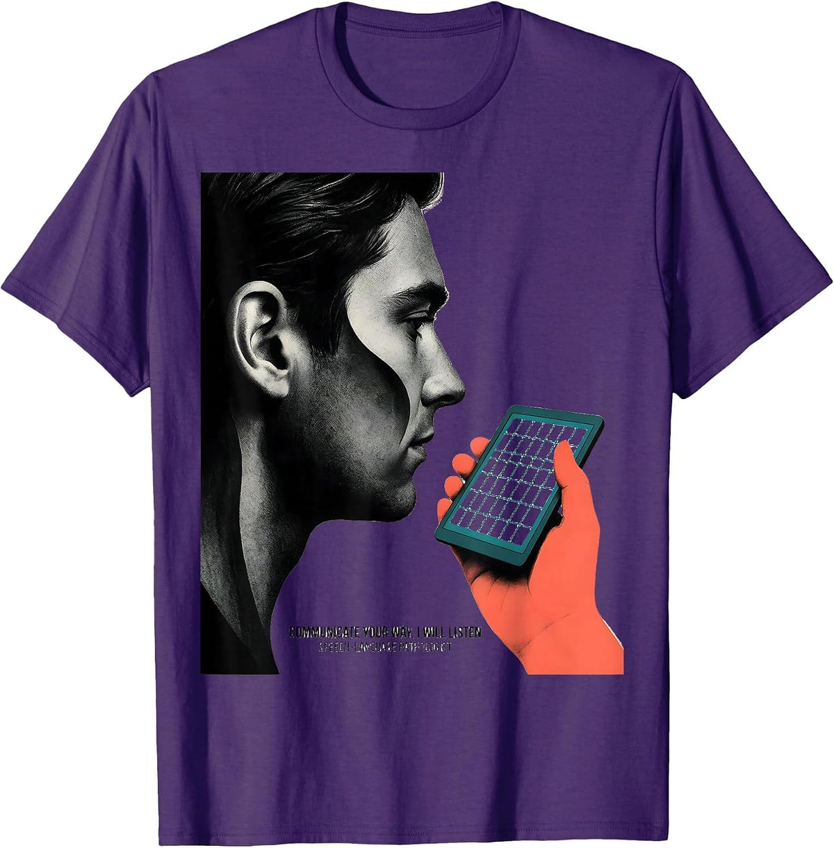 Men's Communicate Your Way Speech-Language Pathologist SLP Gift T-Shirt - Purple