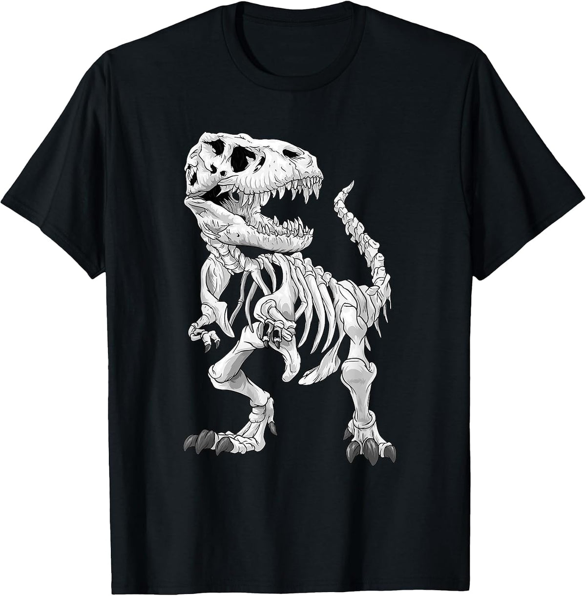 T-Rex Skeleton Dino Bones Paleontologist Fossil Dinosaur T-Shirt - Black