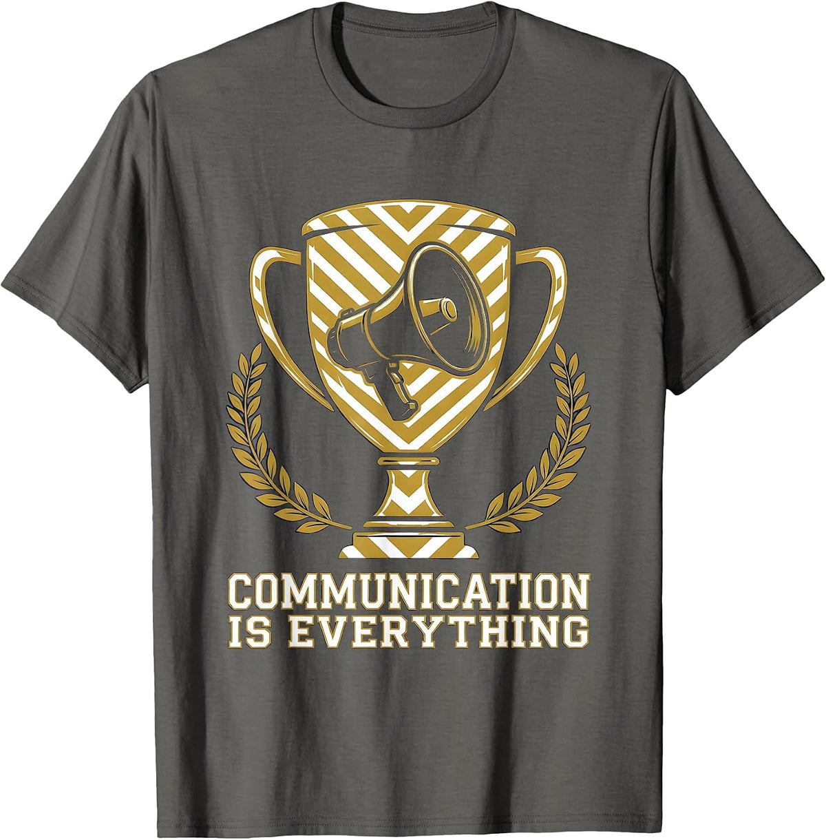 Communication Is Everything Speech Therapy Design T-Shirt - Asphalt Grey