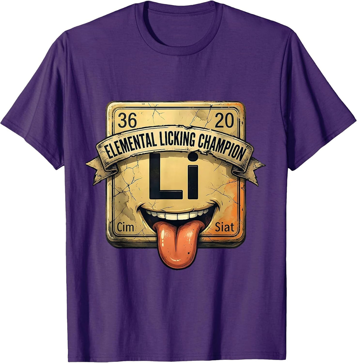 Can I Lick It Elemental Licking Champion Design T-Shirt - Purple
