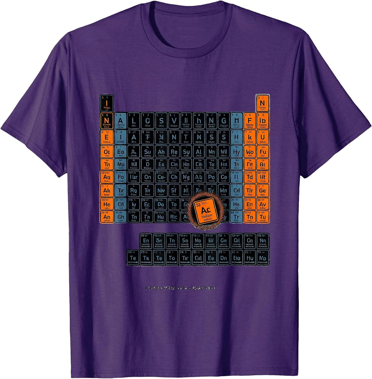 Men's I Decide What Gets Licked Here Funny Periodic Table T-Shirt - Purple