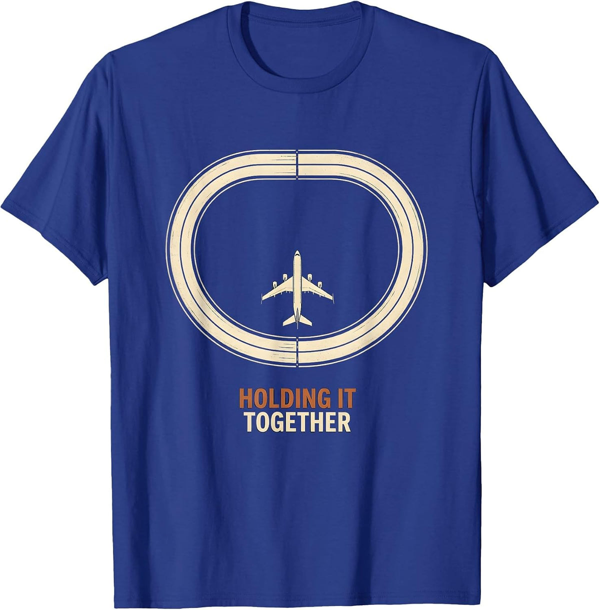 Holding It Together Vintage Aviation Enthusiast Pilot Family T-Shirt - Royal Blue