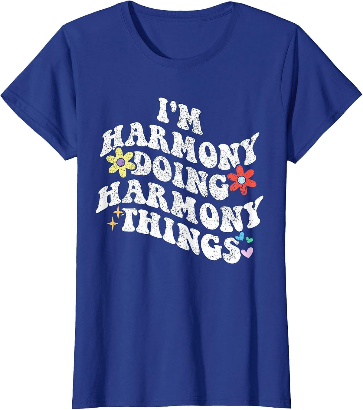 Retro Groovy Im Harmony Doing Harmony Things Funny Mother's T-Shirt - Royal Blue