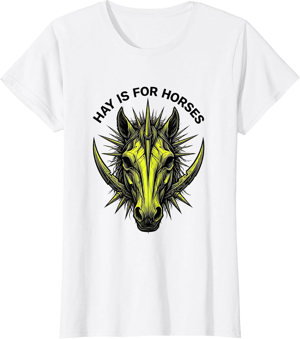 Hay Is For Horses Funny Equestrian Design T-Shirt - White