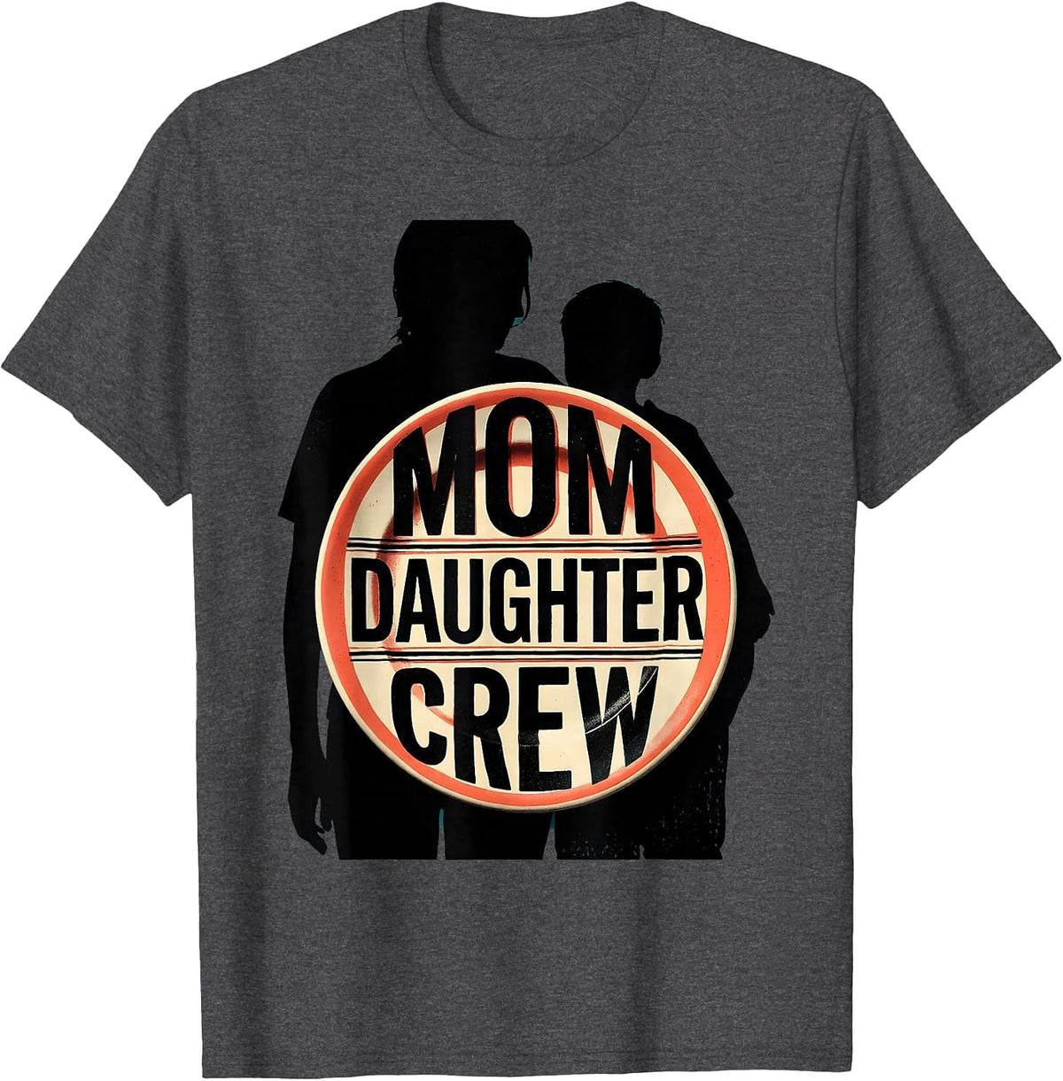 Men's Mom Daughter Crew Matching Family Shirt Warm Sentimental T-Shirt - Dark Heather Grey