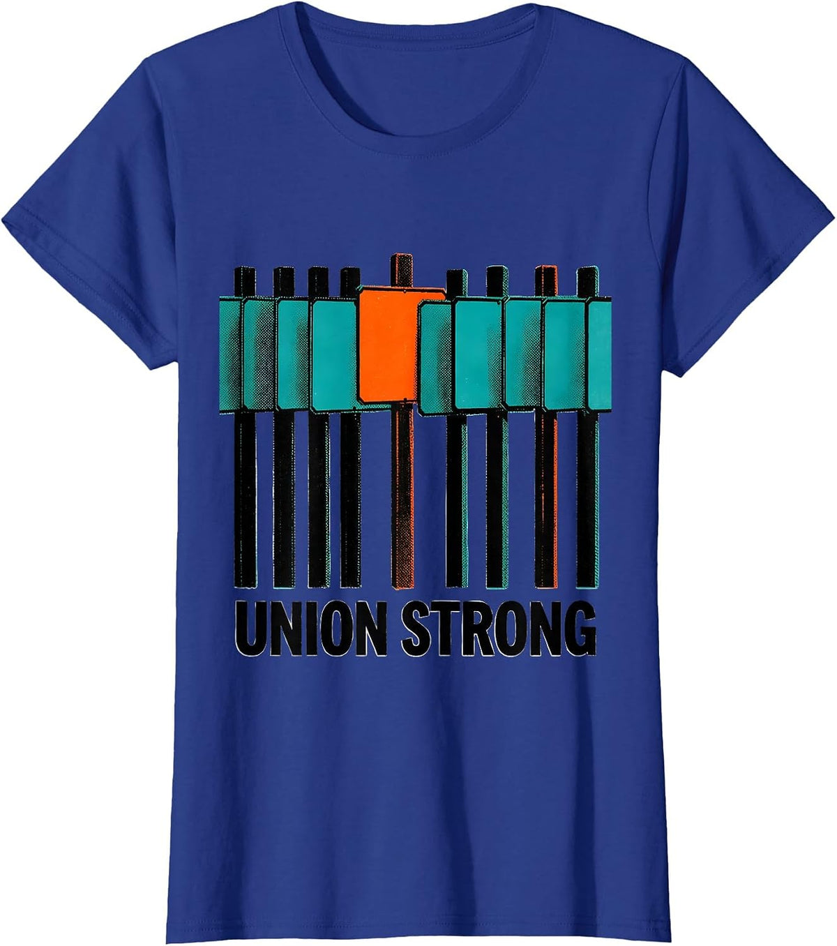 Women's Union Strong Labor Day Skilled Union Worker T-Shirt - Royal Blue