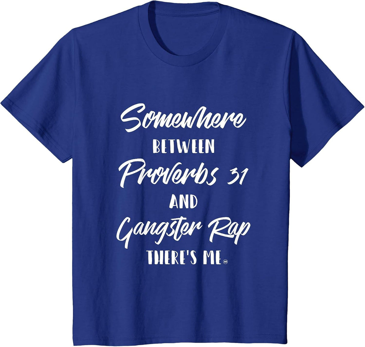 Christian Gangster Rapper T-Shirt Design T-Shirt - Royal Blue