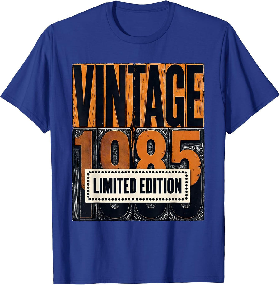 Vintage 1985 Limited Edition Retro Birthday Gift Men Women T-Shirt - Royal Blue