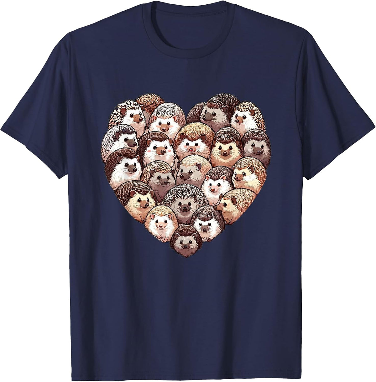 Lovely Hedgehog Lover Hedgehogs T-Shirt - Navy Blue
