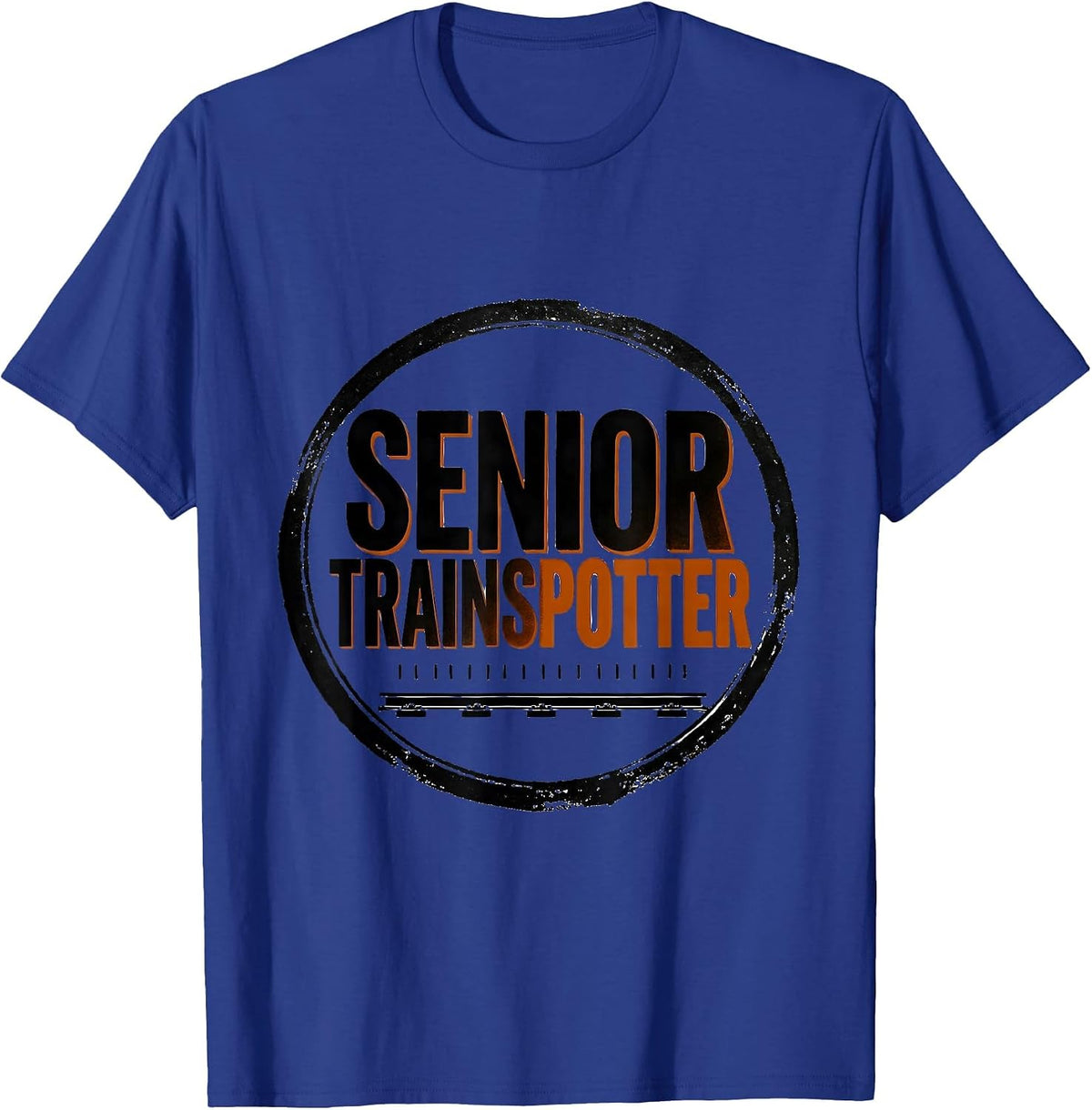 Senior Trainspotter Funny Train Enthusiast Gift For Train T-Shirt - Royal Blue
