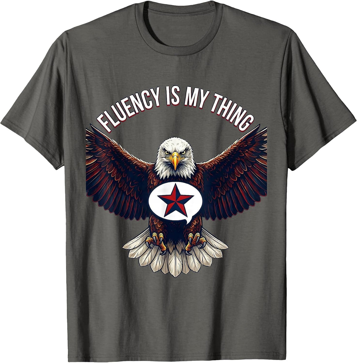 Men's Fluency Is My Thing SLP Speech Therapist Design T-Shirt - Asphalt Grey