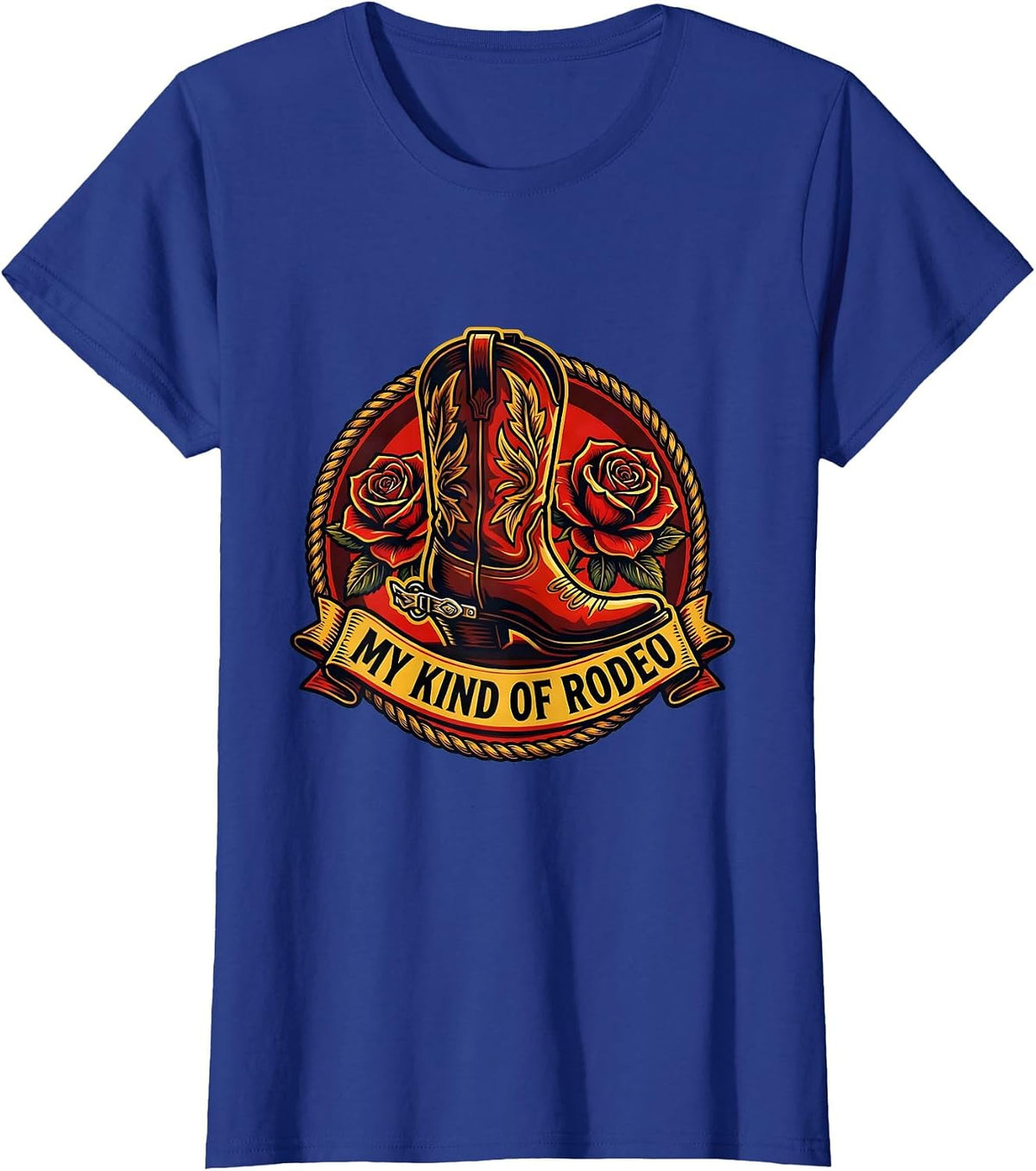 Women's My Kind of Rodeo Save a Horse Ride a Cowboy T-Shirt - Royal Blue