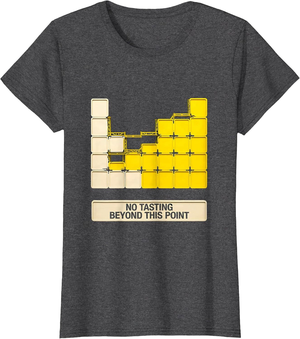 Women's No Tasting Beyond This Point Funny Periodic Table Science T-Shirt - Dark Heather Grey