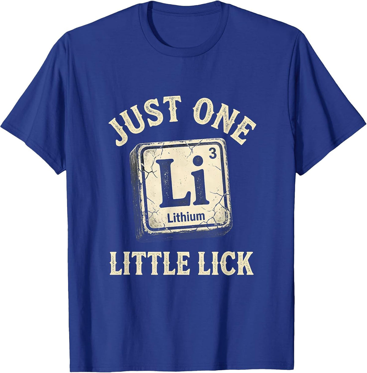Can I Lick It Periodic Table Funny Science Design T-Shirt - Royal Blue