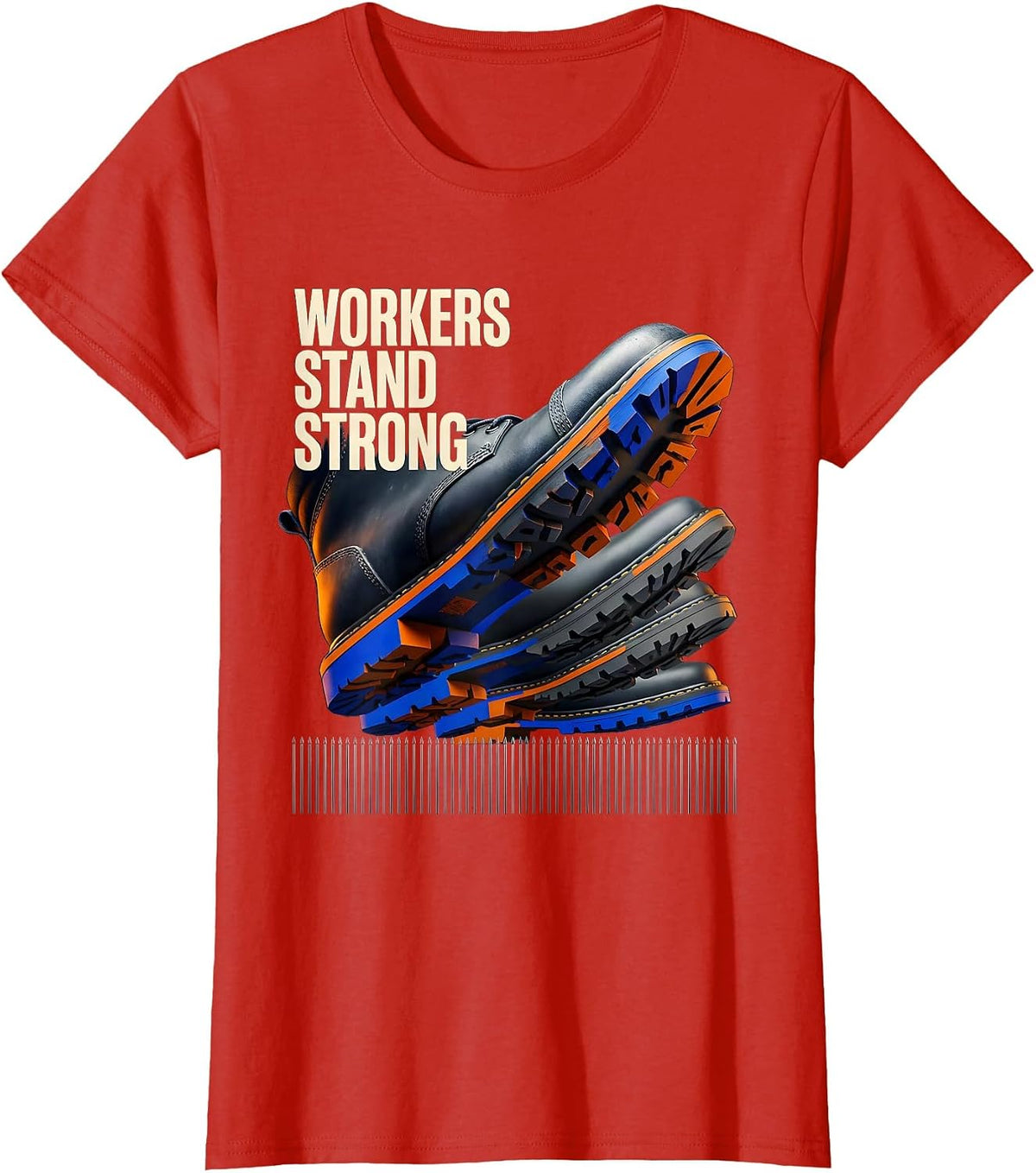 Workers Stand Strong Futurist Dynamism Union Worker Labor T-Shirt - Red