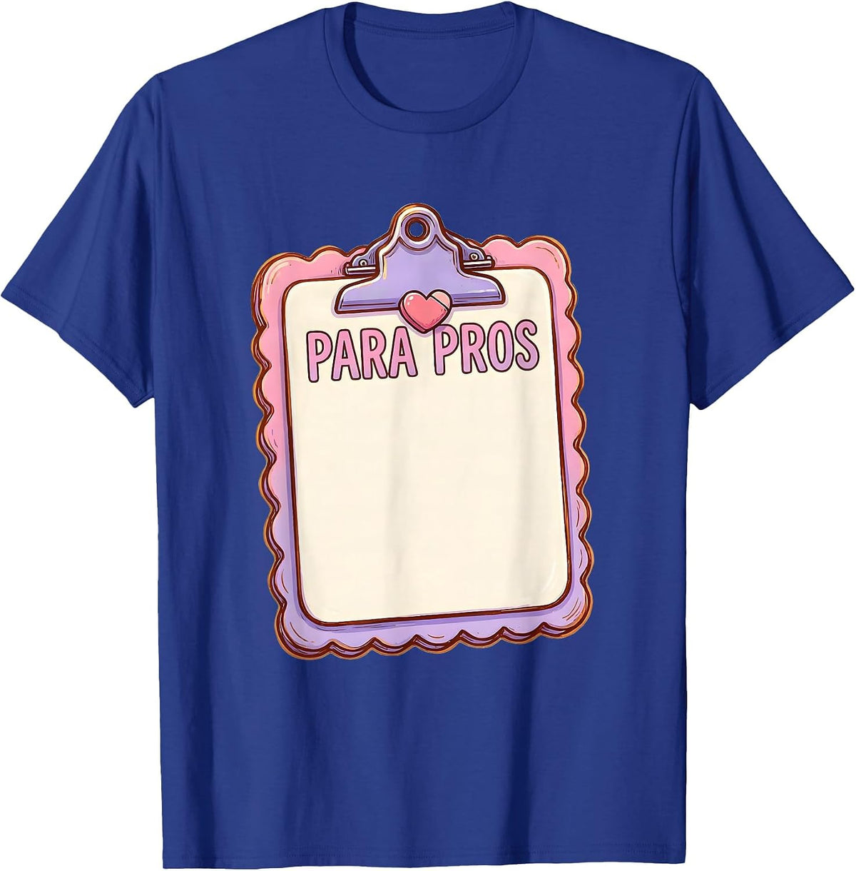 Men's Para Pros Cute Kawaii Teacher Aide Appreciation Gift T-Shirt - Royal Blue