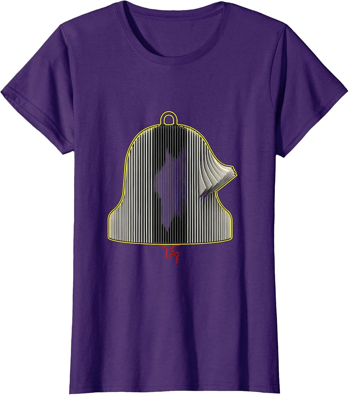 Women's HVAC Filter Ringing Bell Service Maintenance Tech Humor T-Shirt - Purple