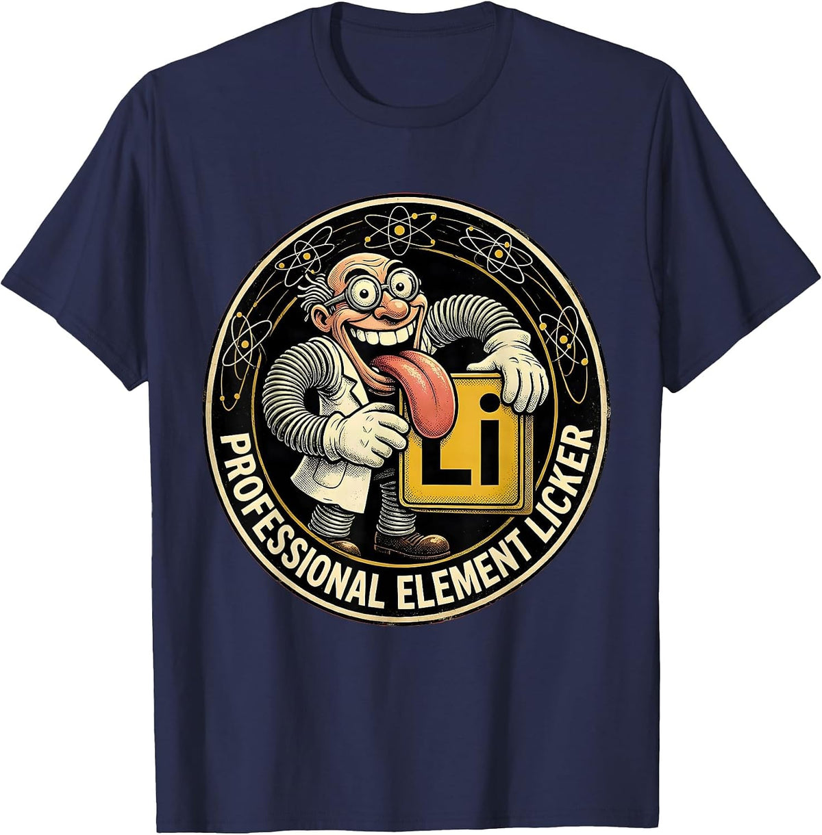 Men's Can I Lick It Periodic Table Element Licker T-Shirt - Navy Blue