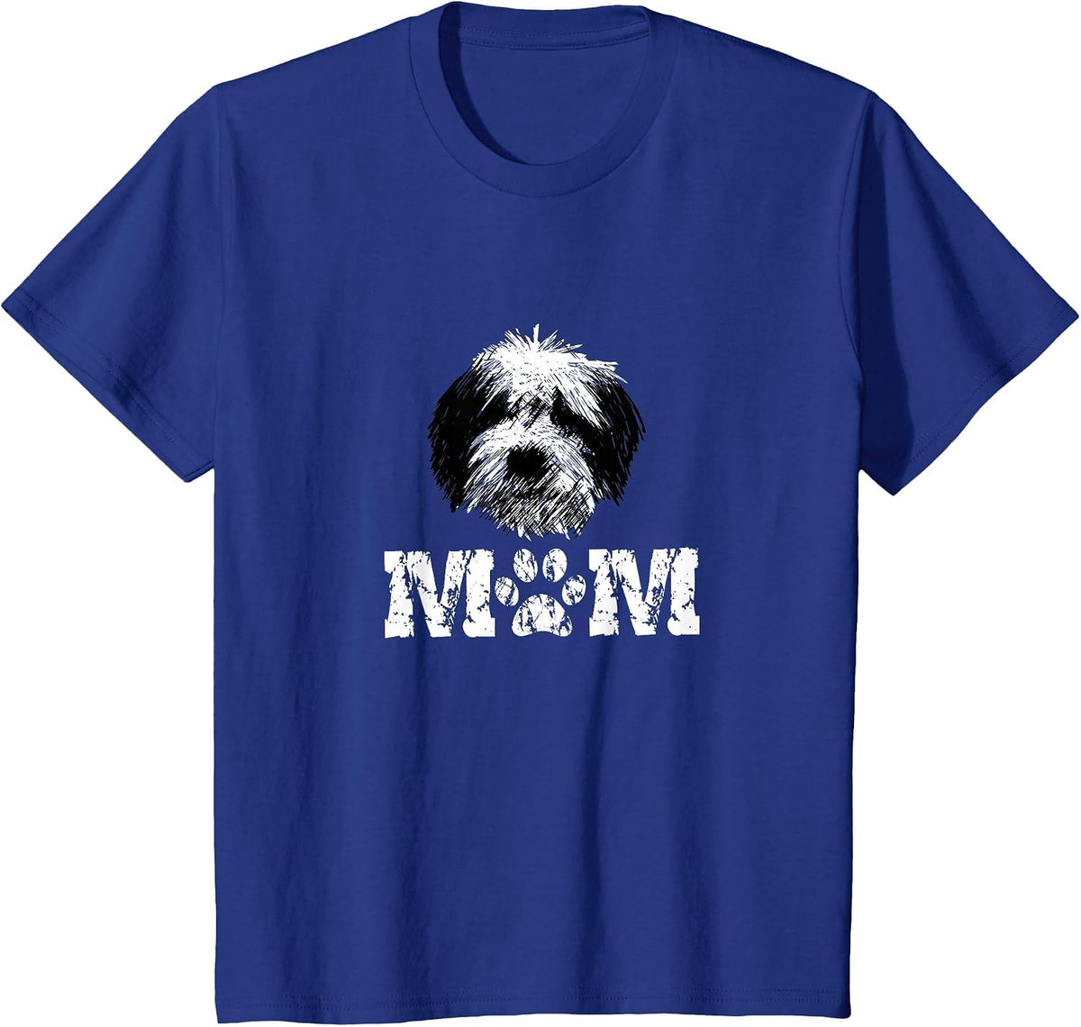 Sheepadoodle Mom Doodle Dog T-Shirt - Royal Blue