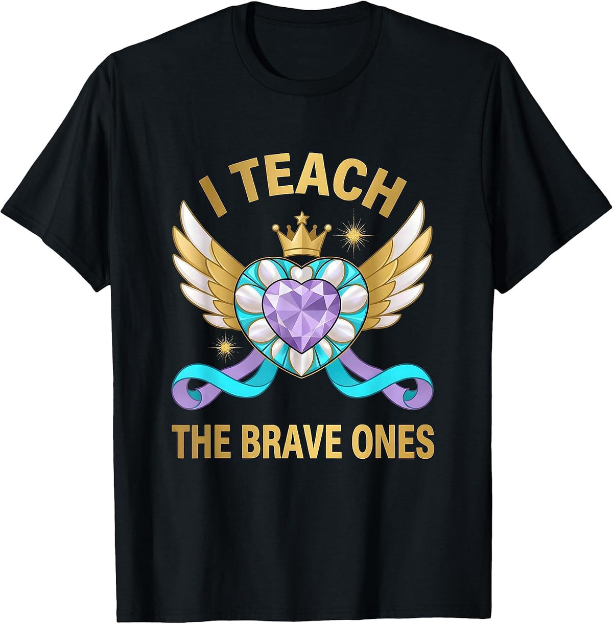Men's I Teach The Brave Ones Special Education Teacher T-Shirt - Black