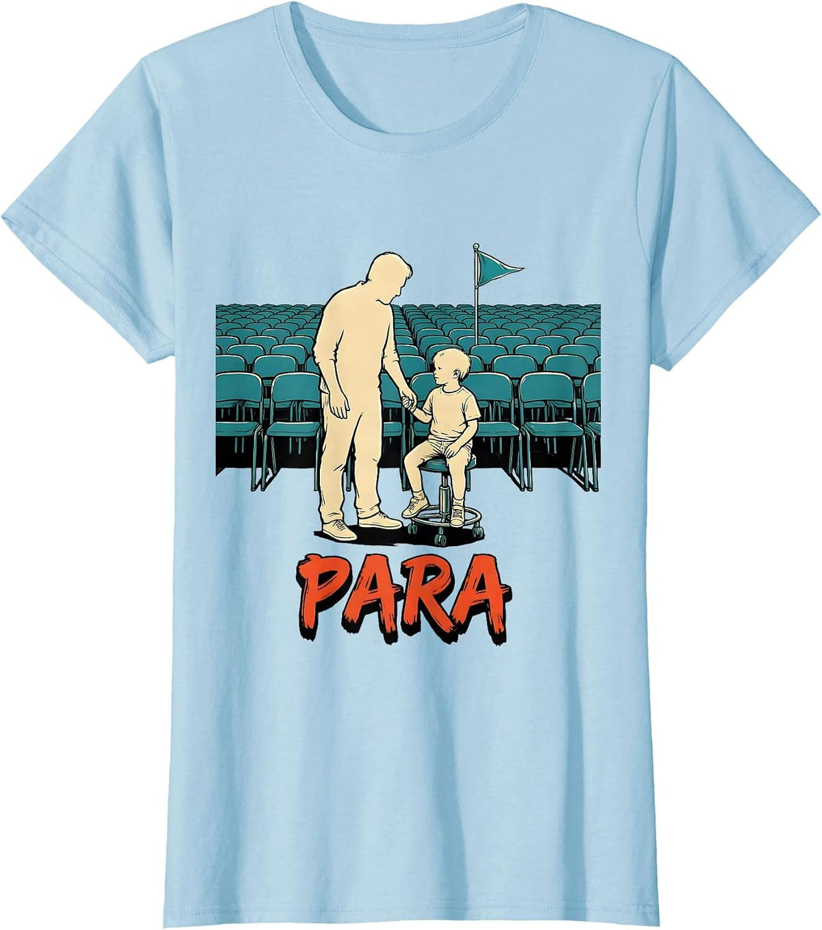 Para Vintage Support Worker Appreciation Gift T-Shirt - Baby Blue