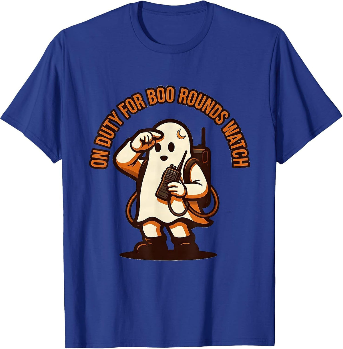 Men's On Duty For Boo Rounds Watch Spooky Para Teacher Aide T-Shirt - Royal Blue