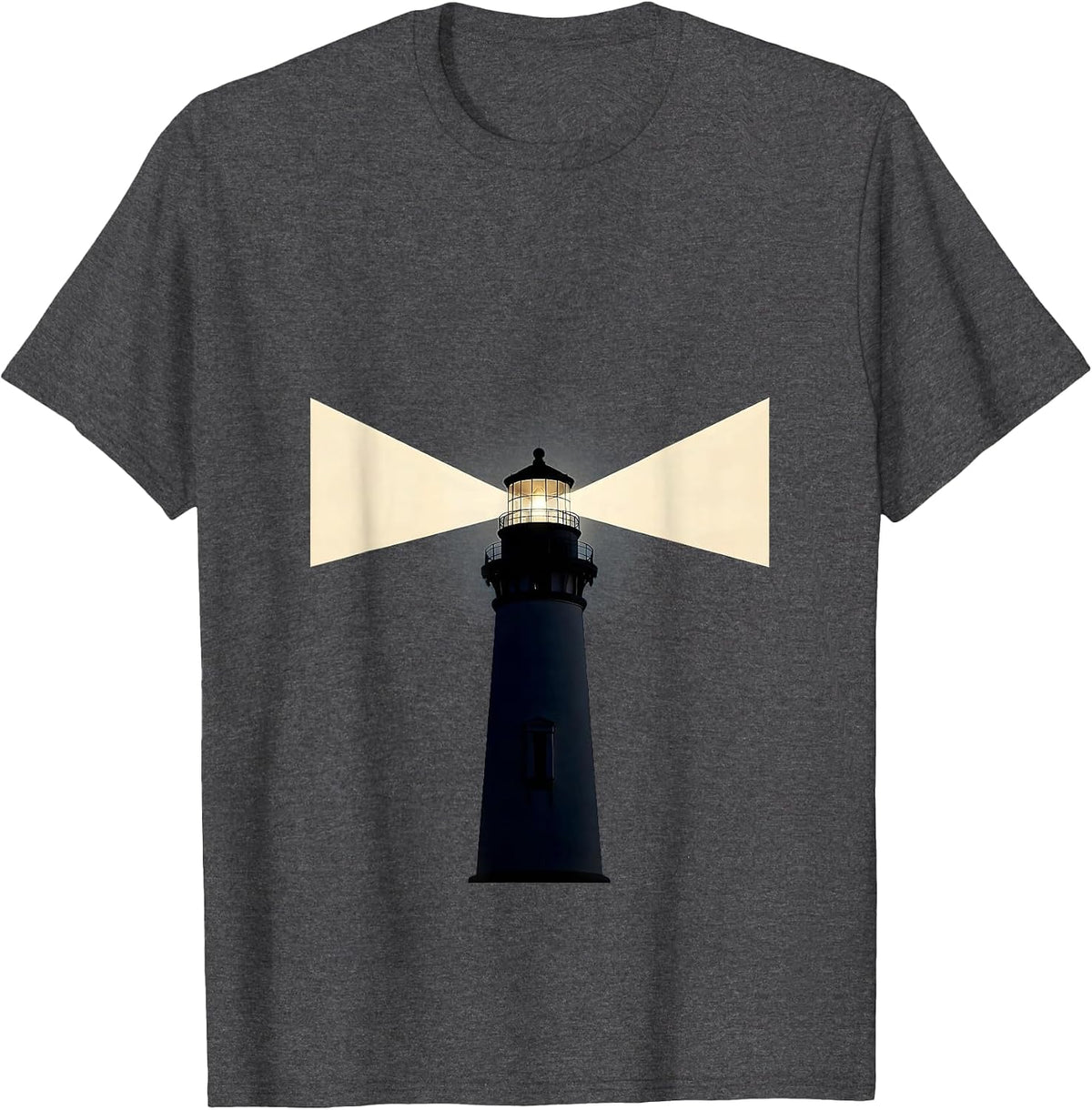 Lighthouse Book Beam Light Reading Teacher Gift T-Shirt - Dark Heather Grey