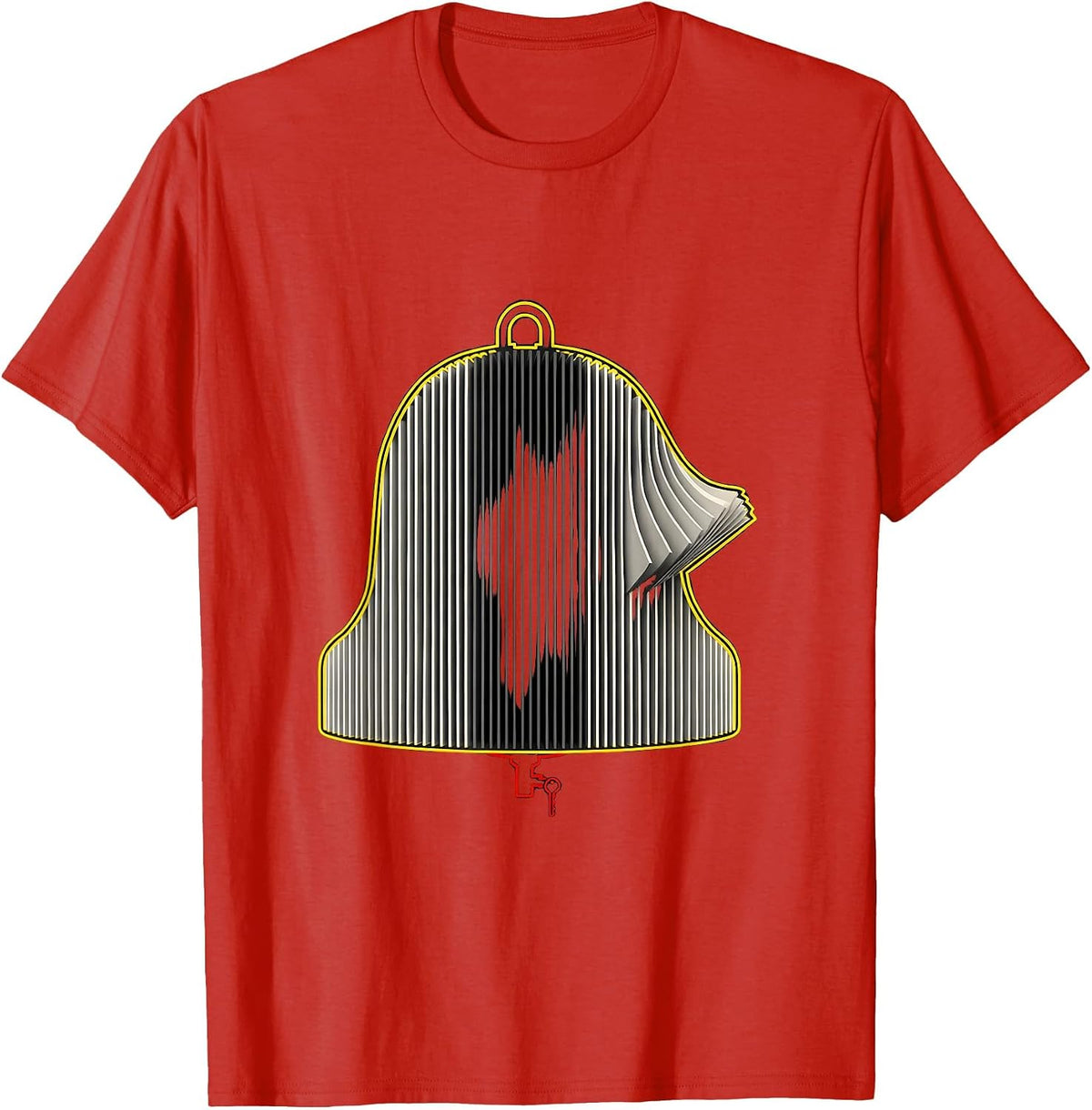 Men's HVAC Filter Ringing Bell Service Maintenance Tech Humor T-Shirt - Red