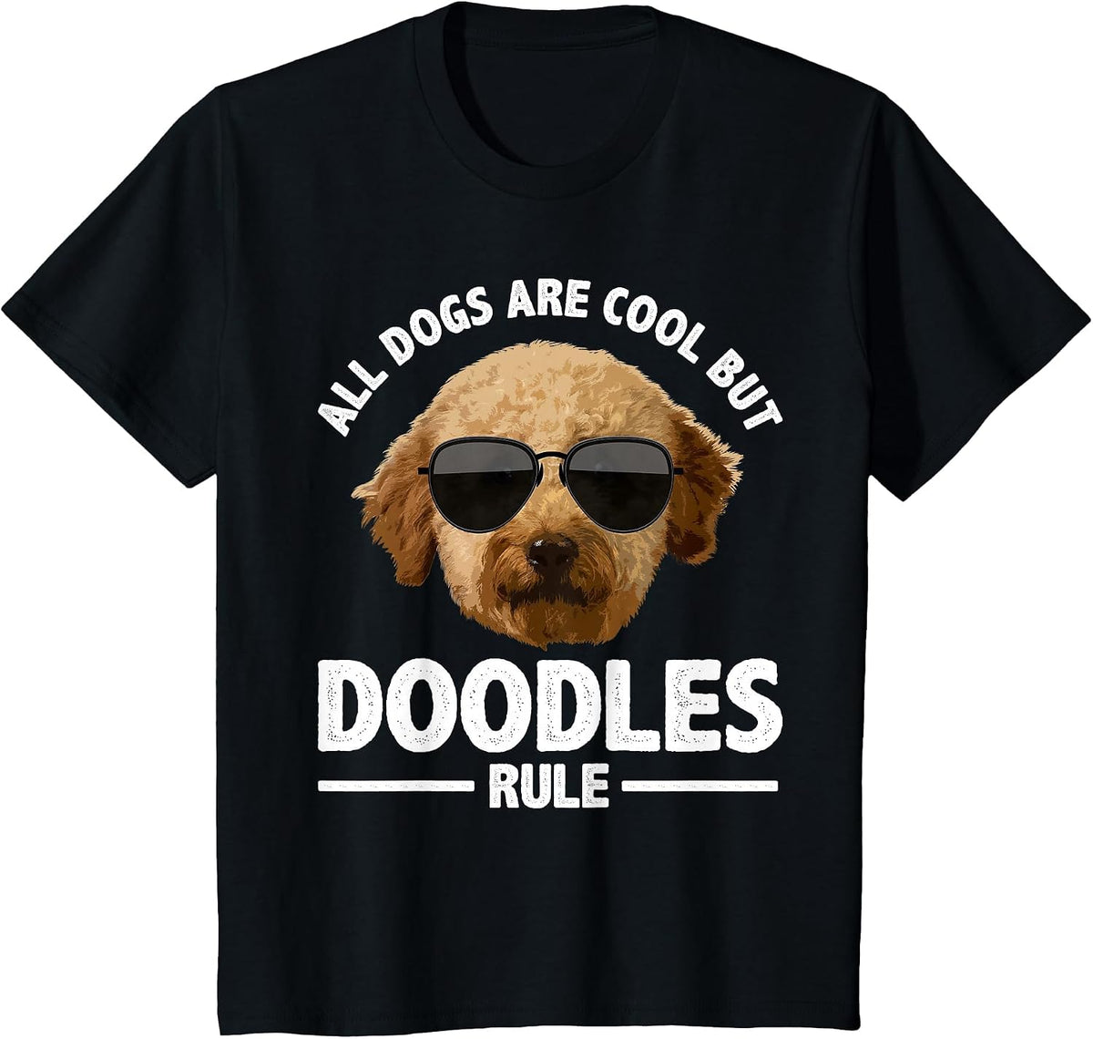 Cute Doodle for Men Women Golden Doodle Labradoodle Dog T-Shirt - Black