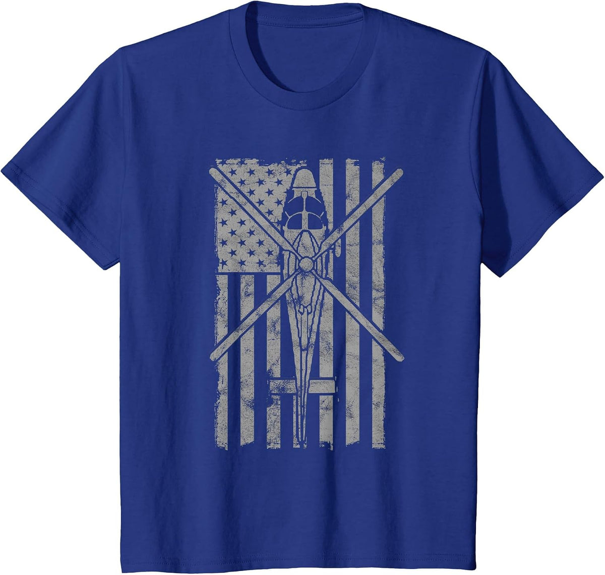 HH-65 Dolphin SAR/Rescue Helicopter Vintage Flag T-Shirt T-Shirt - Royal Blue