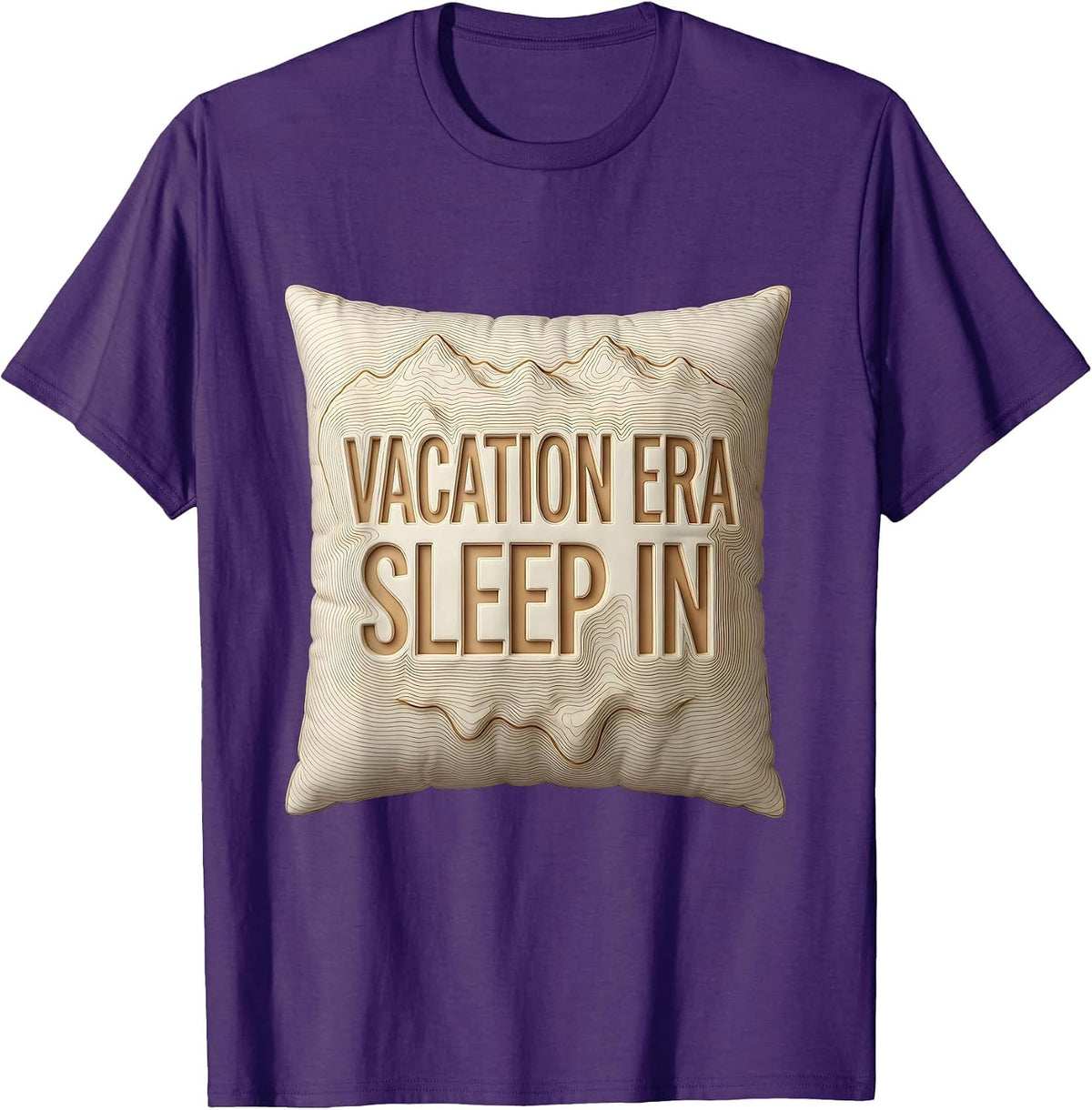 Vacation Era Sleep In Labor Day Celebration Design T-Shirt - Purple