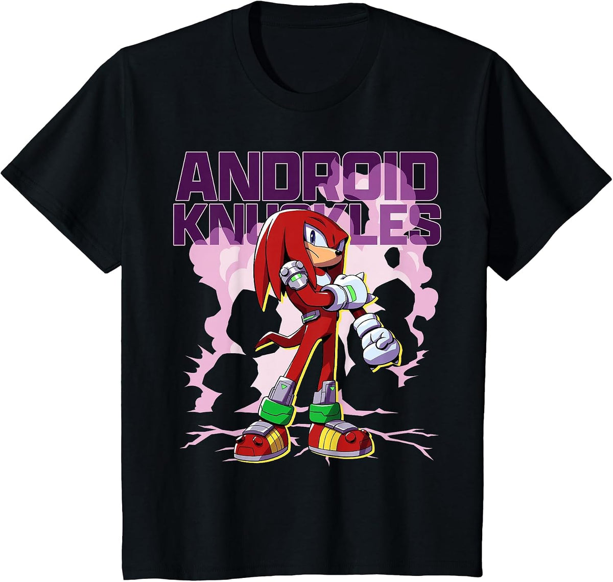 Sonic the Hedgehog: Android Knuckles T-Shirt - Black