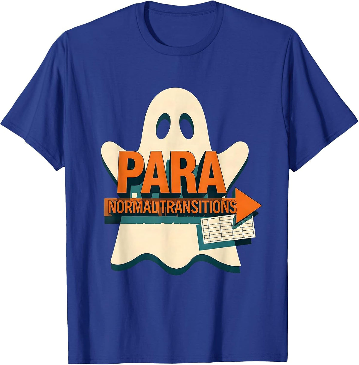 Para Normal Transitions Ghost Paraeducator Halloween SpEd T-Shirt - Royal Blue