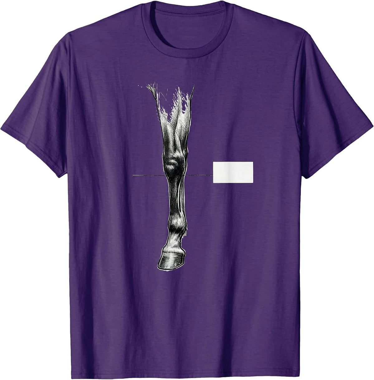 Ketamine Horse Emergency Minimalist Equestrian Humor T-Shirt - Purple