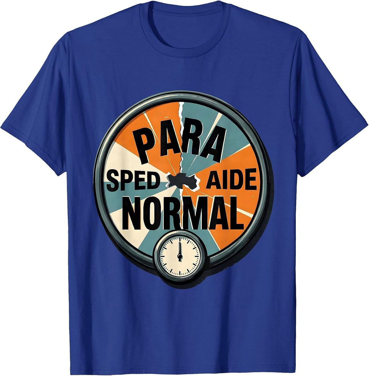 Men's Para Normal SPED Aide Screenprint Ghost Halloween T-Shirt - Royal Blue