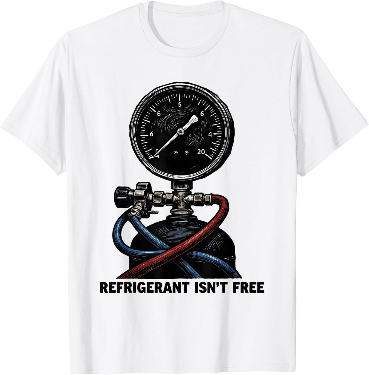 Men's Refrigerant Isn't Free Funny HVAC Technician Charging Pride T-Shirt - White