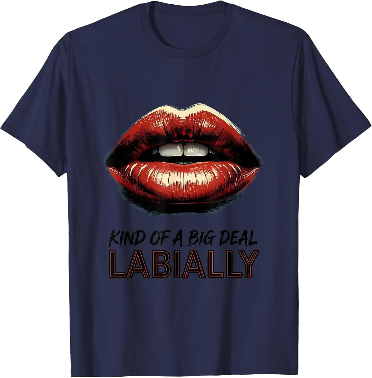 Men's Kind Of A Big Deal Labially Speech Language Pathologist SLP T-Shirt - Navy Blue