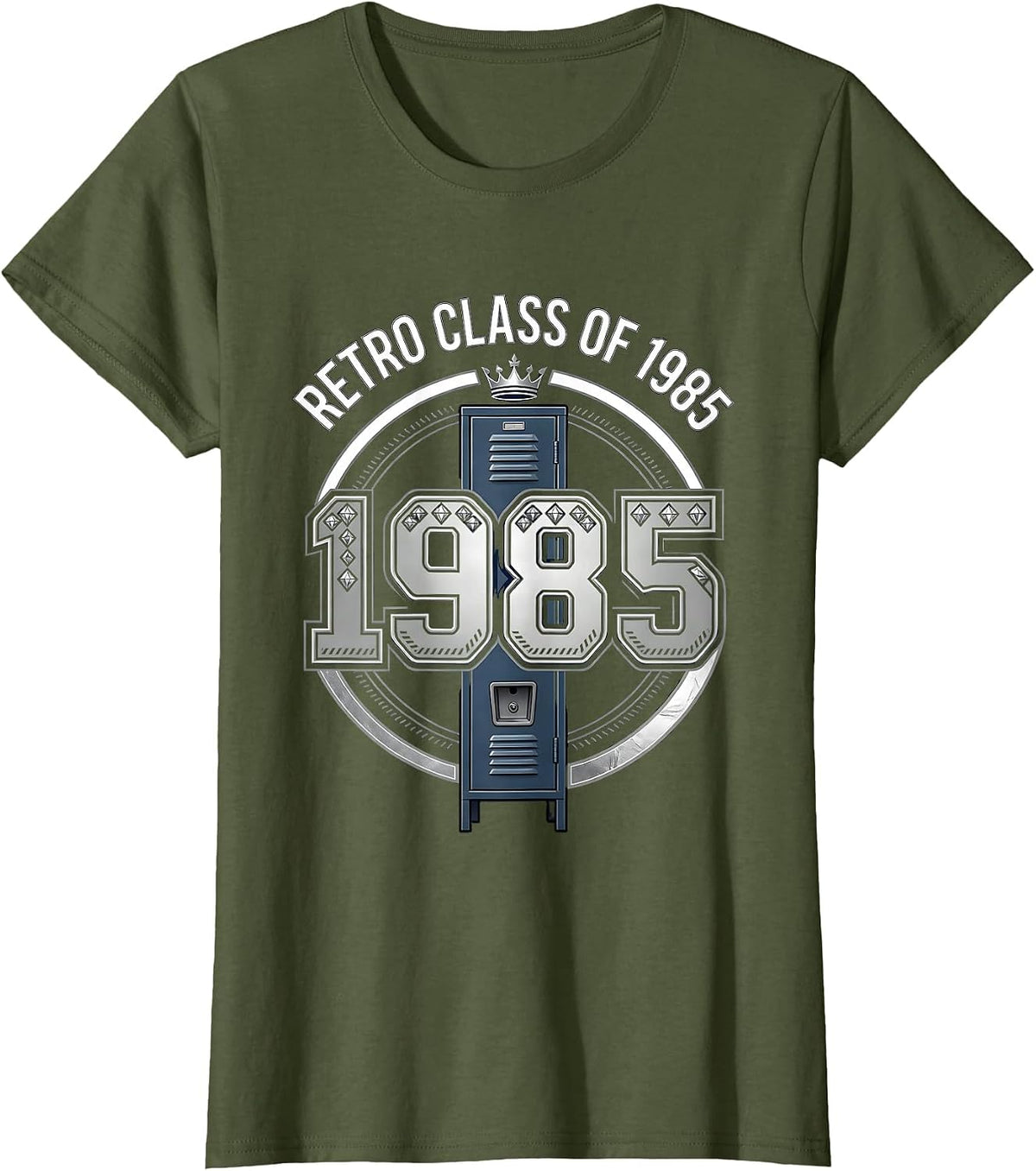 Women's Retro Class Of 1985 Vintage Nostalgia Class Reunion Gift T-Shirt - Olive Green