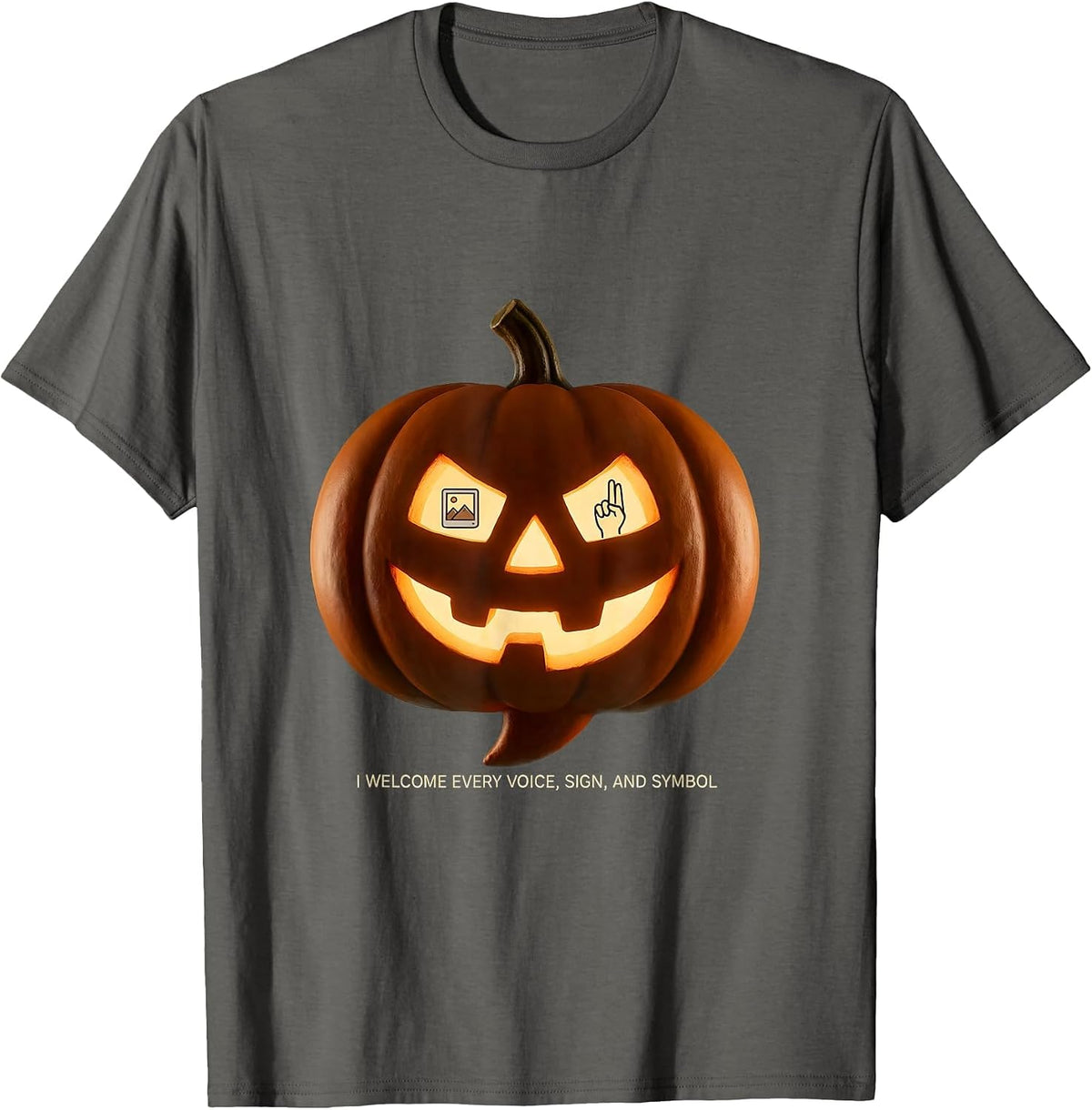 Men's I Welcome Every Voice, Sign, and Symbol SLP T-Shirt - Asphalt Grey
