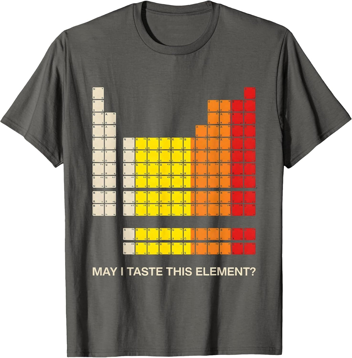 May I Taste This Element Funny Periodic Table Science T-Shirt - Asphalt Grey