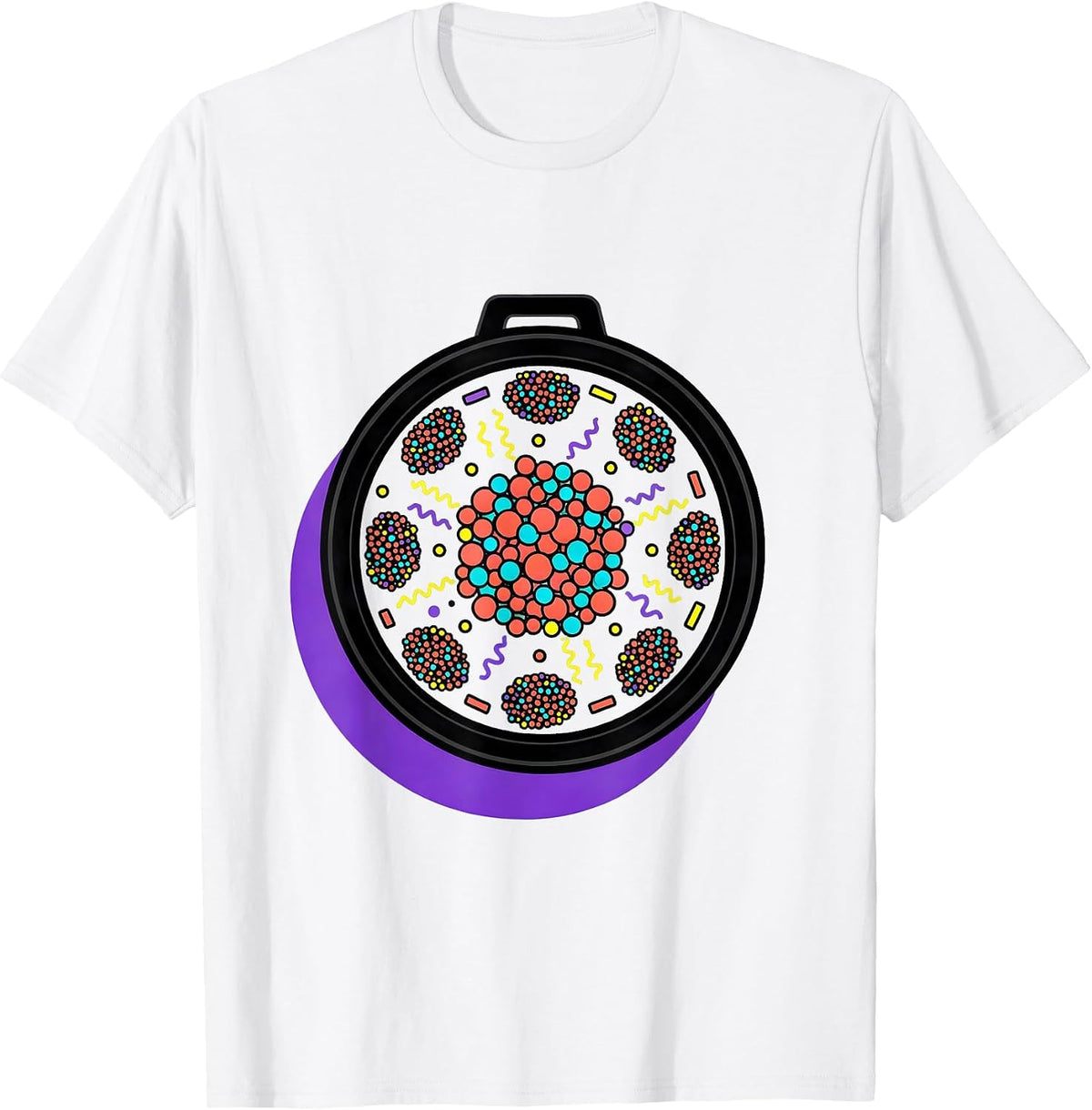 Men's Petri Dish Bacteria Culture Science Illustration T-Shirt - White