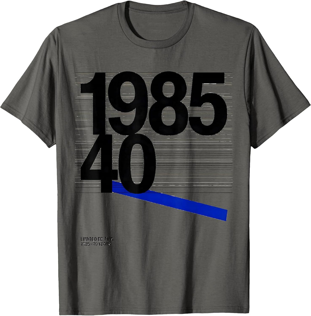 LIMITED EDITION 1985 · 40 YEARS Vintage Birthday Gag Father T-Shirt - Asphalt Grey