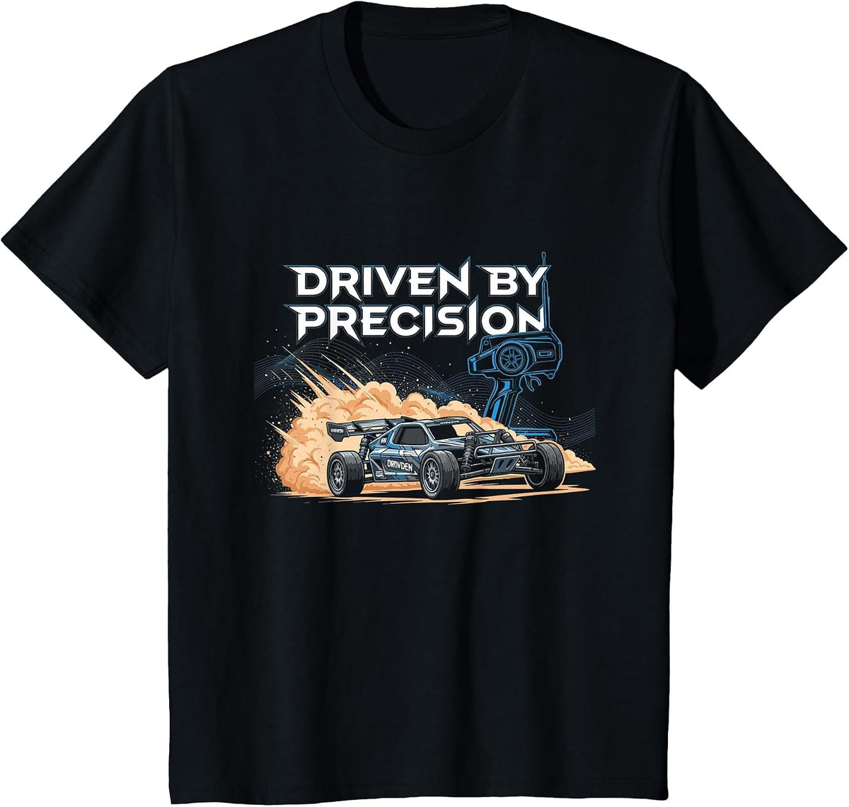 Driven by Precision Remote Control Racer RC Car Enthusiast T-Shirt - Black