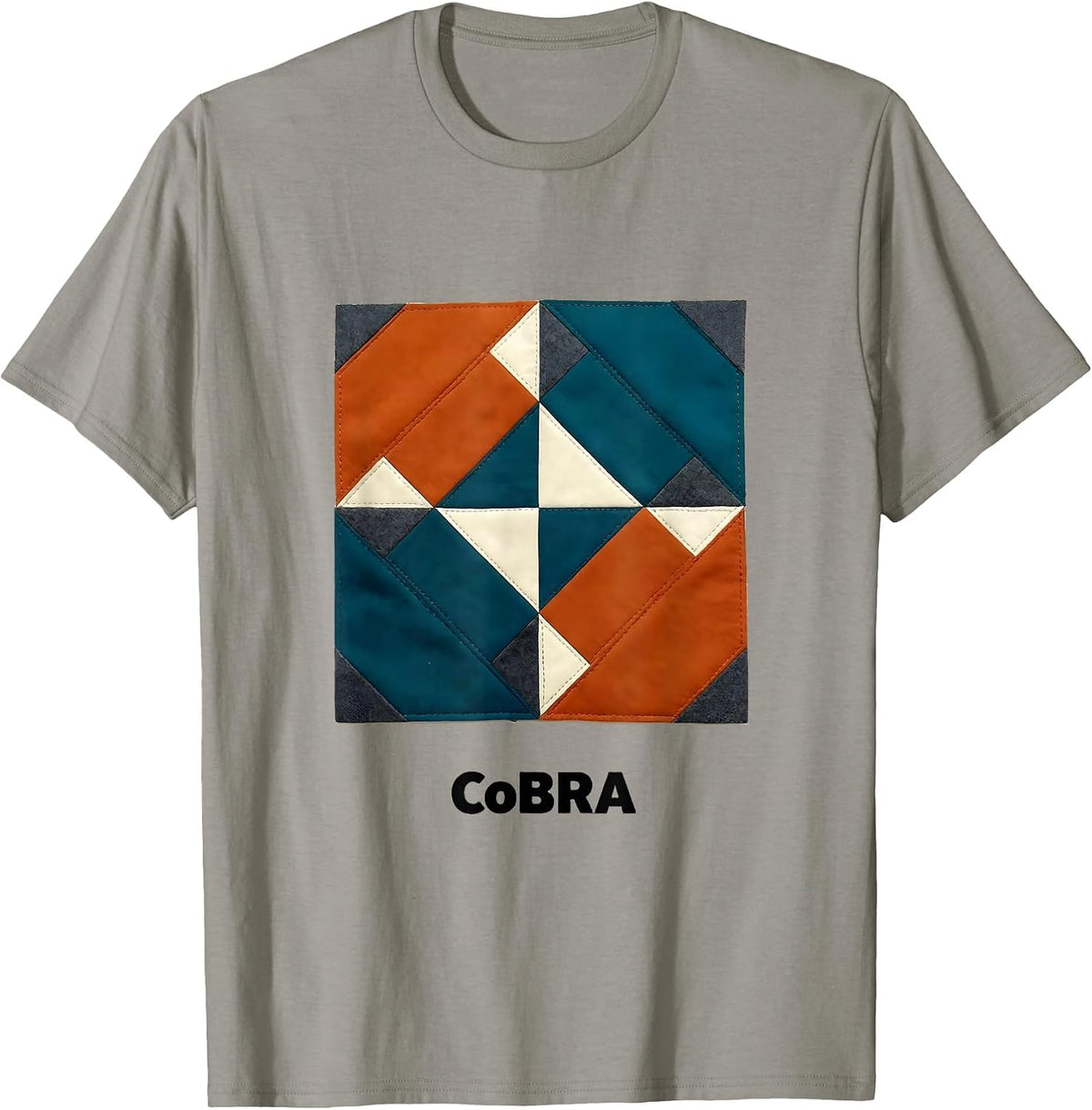 Men's CoBRa Quilt Block Patchwork Science Nerd Humor Chemistry T-Shirt - Slate Grey