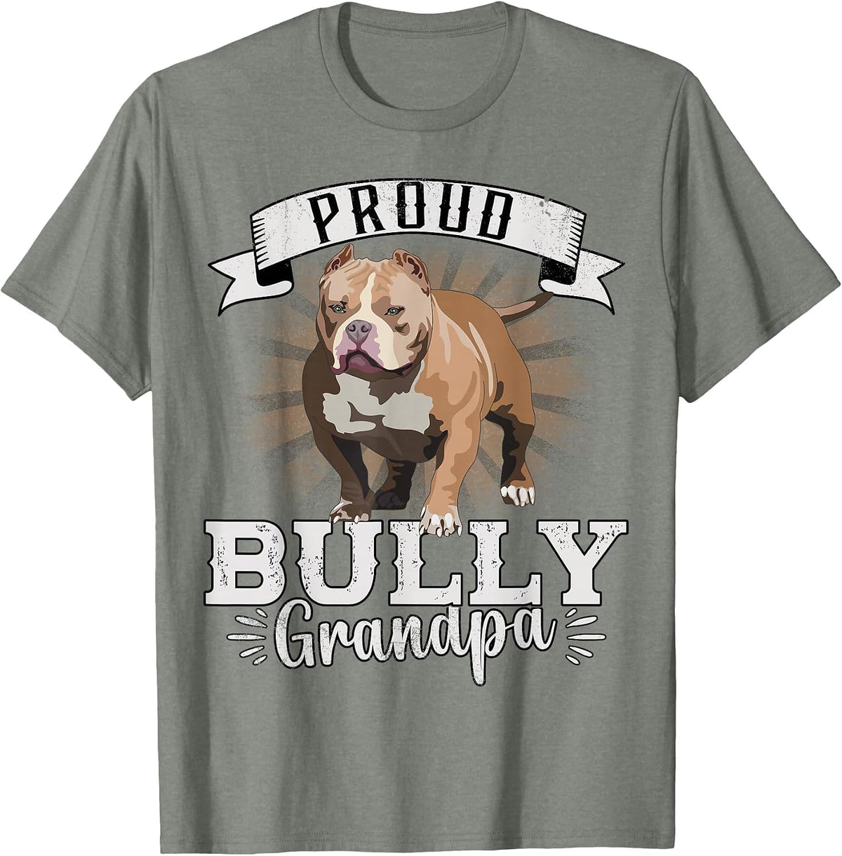 American Bully XL Dad Harness Accessories Bully Pitbull T-Shirt - Olive Heather