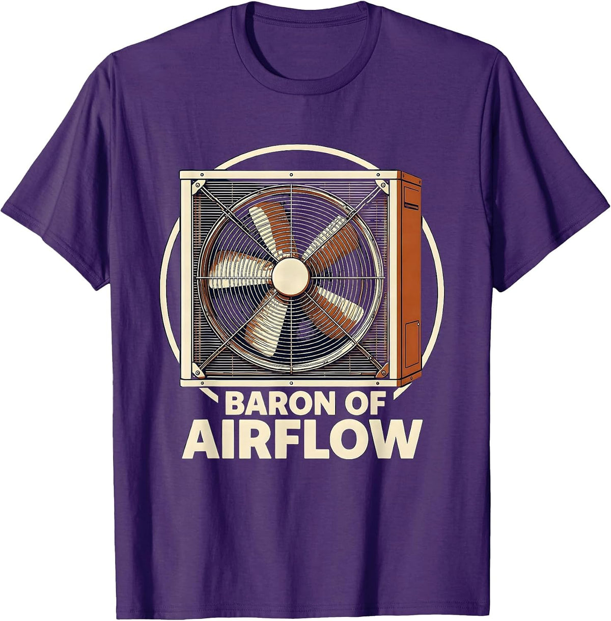Men's Baron Of Airflow Funny HVAC Technician Trade Pride Humor T-Shirt - Purple