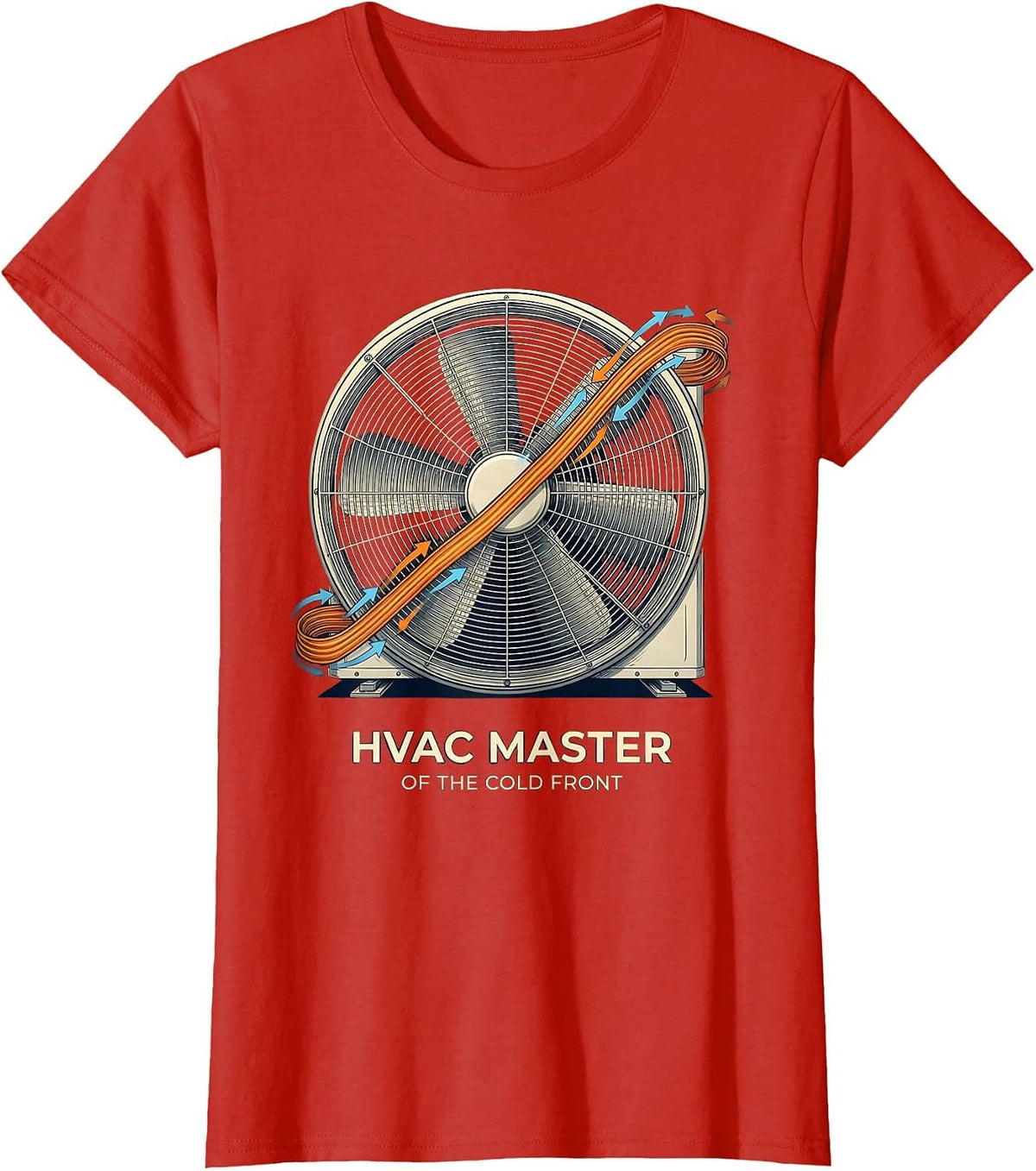 HVAC Master Of The Cold Front Funny HVAC Tech Gift T-Shirt - Red