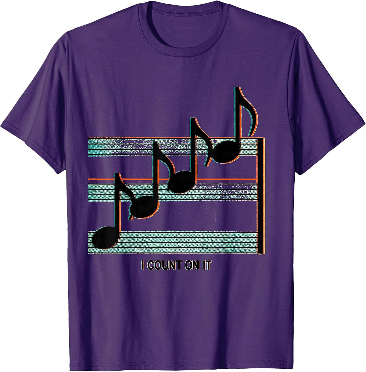 I Count On It Risograph Music Lover Humor Gift T-Shirt - Purple