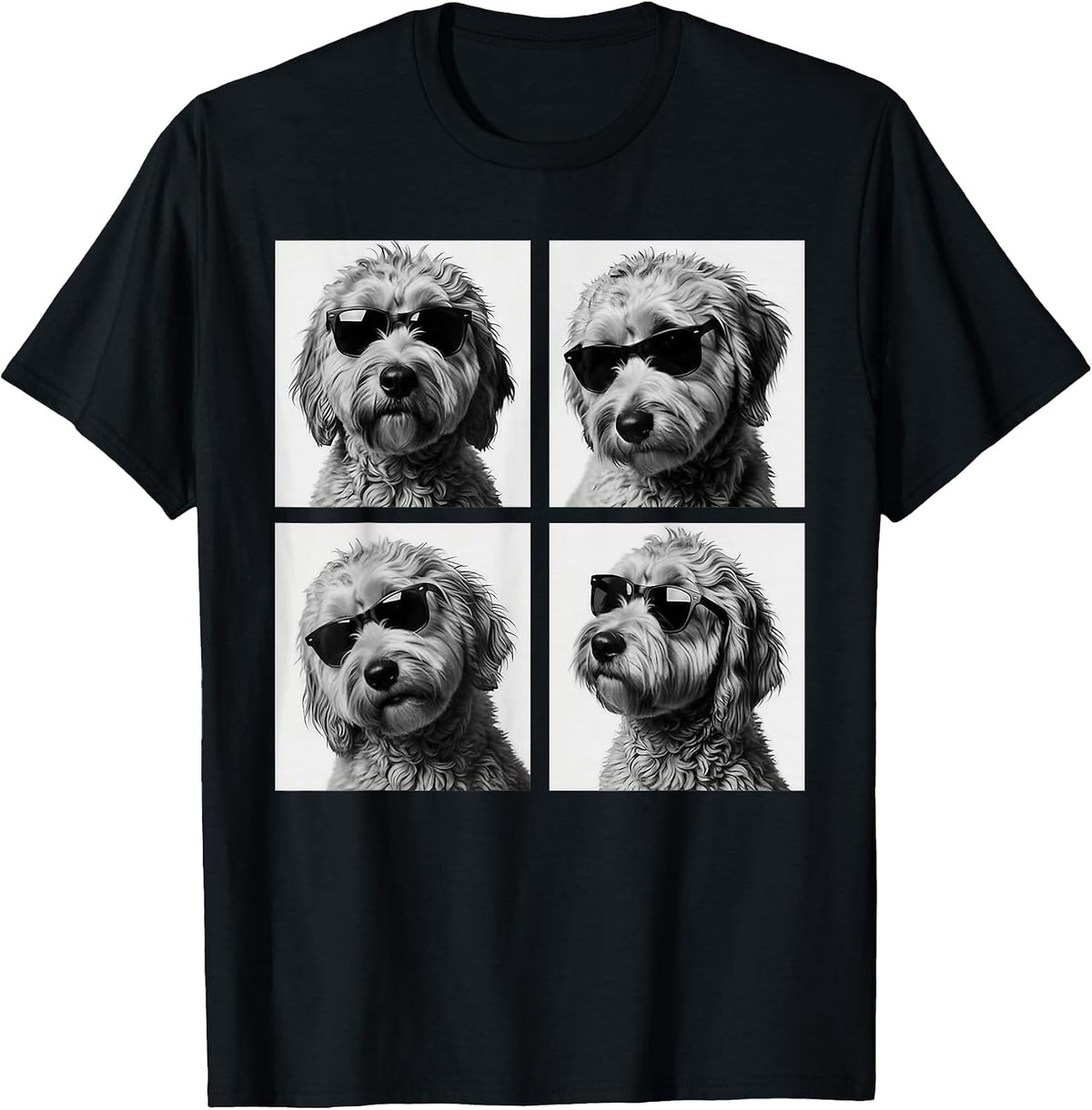 Funny Goldendoodle Meme Cute Doodle Photo Booth T-Shirt - Black